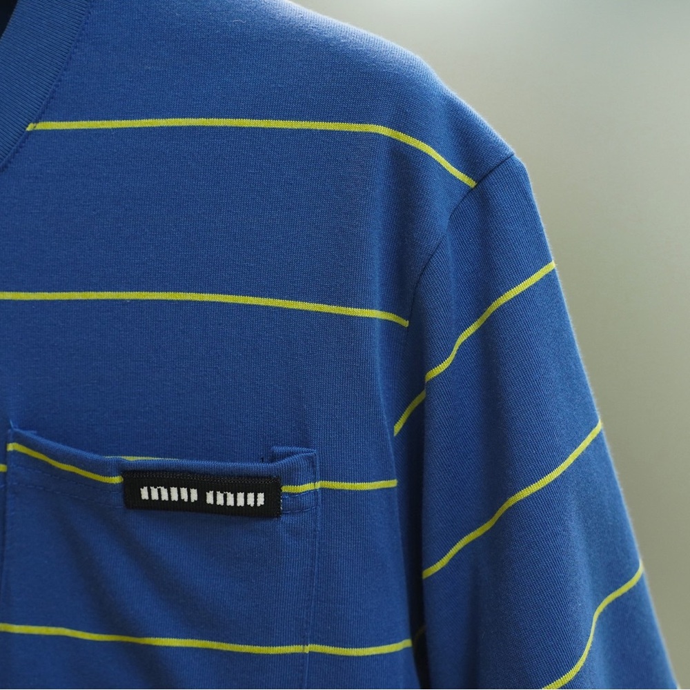 Miumiu blue striped short-sleeved shirt - Picture 11 of 12